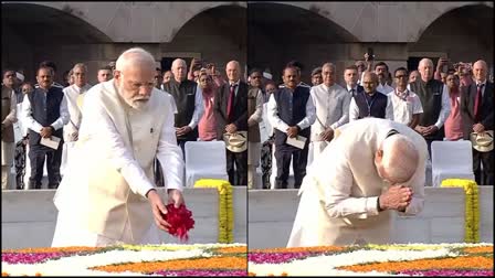 PM Modi, dignitaries pays tribute to Gandhiji at Rajghat