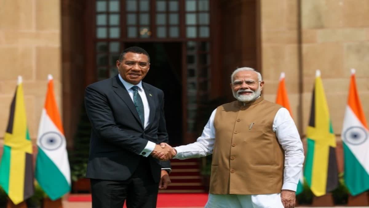 PM Modi holds bilateral meeting with Jamaican counterpart Holness