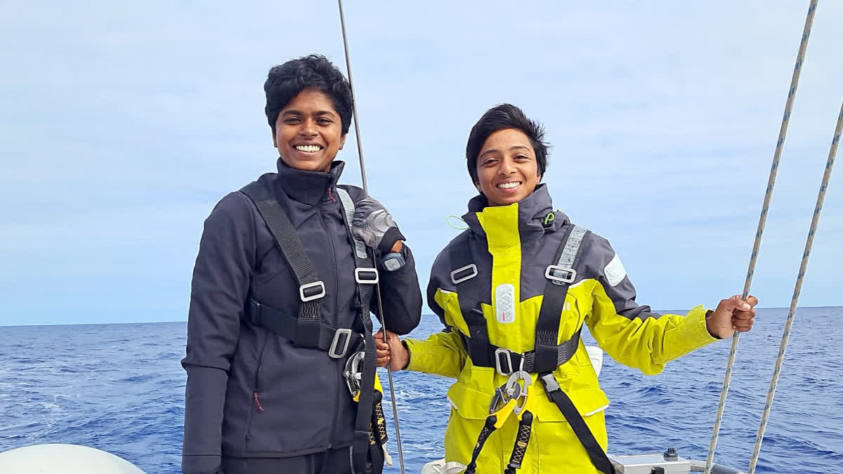 Lieutenant Cdr Roopa A (left) and Lieutenant Cdr Dilna K (right)