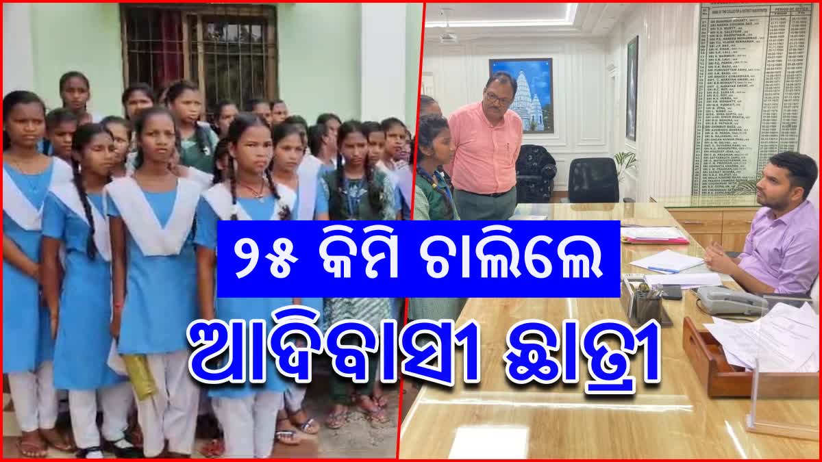 Students Walk To Meet Collector