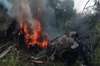 Helicopter Crashed Near Pune Hill Area