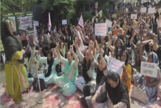 ANGANWADI WORKERS GATHERED