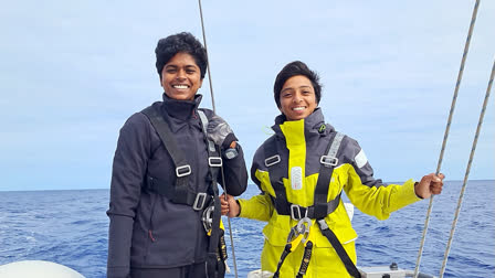 Lieutenant Cdr Roopa A (left) and Lieutenant Cdr Dilna K (right)