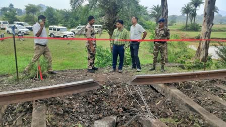 Explosion on railway track