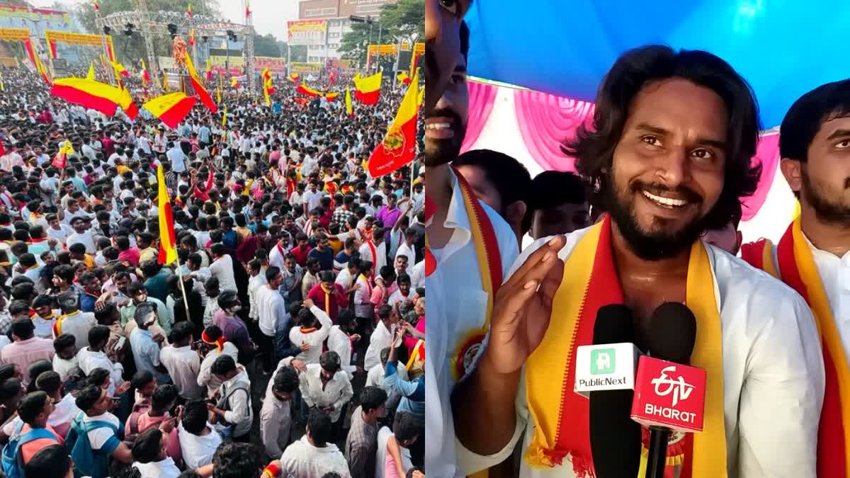 actor naveen shankar  attended karnataka-rajyothsava  at  belagavi