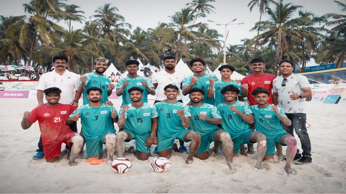 beach football  ദേശീയ ഗെയിംസ് ബീച്ച് സോക്കർ  ബീച്ച് സോക്കർ  Kerala wins National Games beach soccer  National Games beach soccer  Beach soccer championship  Kerala  ബീച്ച് ഫുട്‌ബോൾ  Beach Football  National Games Goa  കേരളം