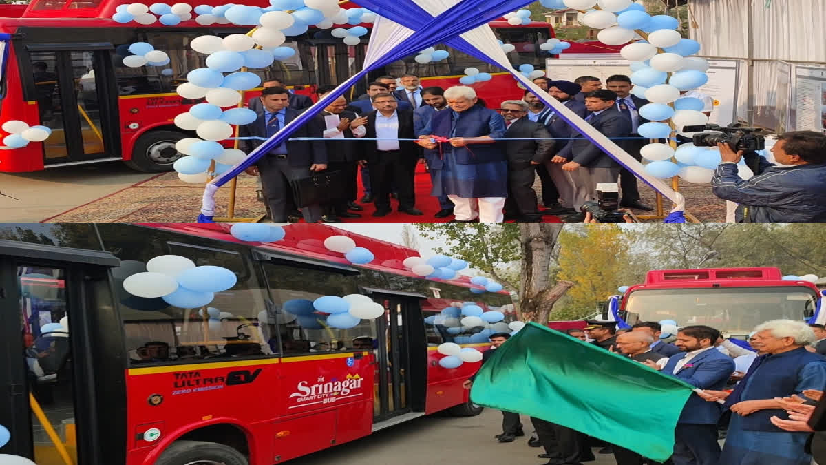 لیفٹیننٹ گورنر منوج سنہا نے ای بس خدمات کا افتتاح کیا