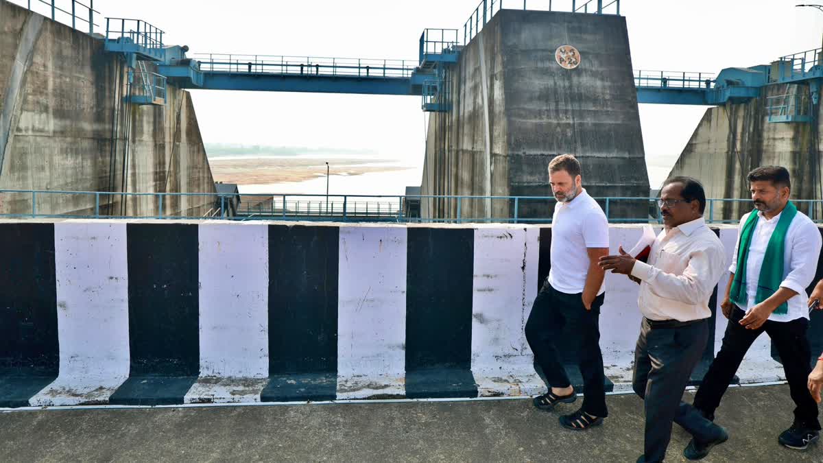 Congress leader Rahul Gandhi has trained his guns on the patriarch of the Bharat Rashtra Samithi, K Chandrashekar Rao and his family of using the Kaleshwaram Project as their family ATM(automated teller machine), citing reports of poor construction leading to cracks in pillars and sinking of some pillars.   The Congress leader visited the Medigadda Barrage and shared pictures from his visit. The barrage is part of the Kaleshwaram Lift Irrigation Scheme, and is located in poll-bound Telangana.