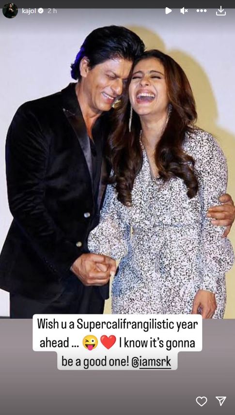 Kajol shares birthday post for Shah Rukh Khan