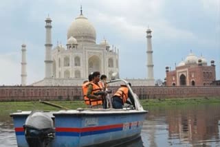 Taj Mahal view from Yamuna