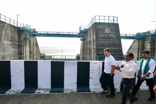 Rahul Gandhi inspected the Medigadda Barrage