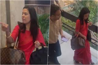 Mahua Moitra Protested Against Ethics Committe  Mahua Moitra in front of Ethics Committe  Mahua Moitra and Bribery Case  Mahua Moitra Raises Phone Tapping Allegation  Mahua Moitra in Parliament  മഹുവ മൊയ്‌ത്ര എത്തിക്‌സ് കമ്മിറ്റിക്ക് മുന്നില്‍  മഹുവ മൊയ്‌ത്രക്കെതിരെയുള്ള ആരോപണം  പാര്‍ലമെന്‍റില്‍ ചോദ്യം ഉന്നയിക്കാന്‍ കോഴ വാങ്ങി  മഹുവ മൊയ്‌ത്ര ഐ ഫോള്‍ ചോര്‍ത്തല്‍ ആരോപണം  ആരാണ് മഹുവ മൊയ്‌ത്ര