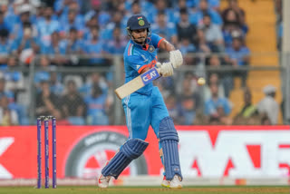 India posted a mammoth total of 357/8 riding on half-centuries from Shubman Gill, Virat Kohli and Shreyas Iyer in the World Cup game against Sri Lanka.