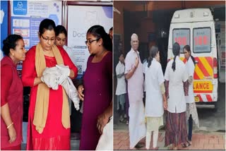 young women gave birth to baby inside ambulance  young women gave birth to baby  women gave birth to baby inside ambulance  ambulance delivery in thrissur  gave birth in an ambulance  അമ്മയ്ക്കും കുഞ്ഞിനും രക്ഷകനായി നഴ്‌സ്‌  108 ആംബുലൻസിൽ യുവതിക്ക് സുഖപ്രസവം  ആംബുലൻസിൽ യുവതിക്ക് സുഖപ്രസവം  യാത്രാമധ്യേ യുവതിക്ക് സുഖപ്രസവം  തൃശൂരിൽ യുവതി ആംബുലൻസിൽ പ്രസവിച്ചു