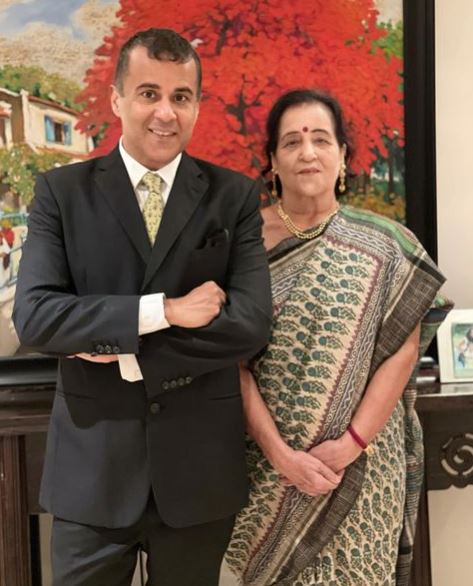 Bestselling author Chetan Bhagat and his mother