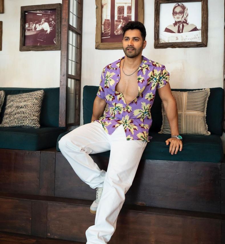 Bollywood actor Varun Dhawan wore a breezy version in lavendar