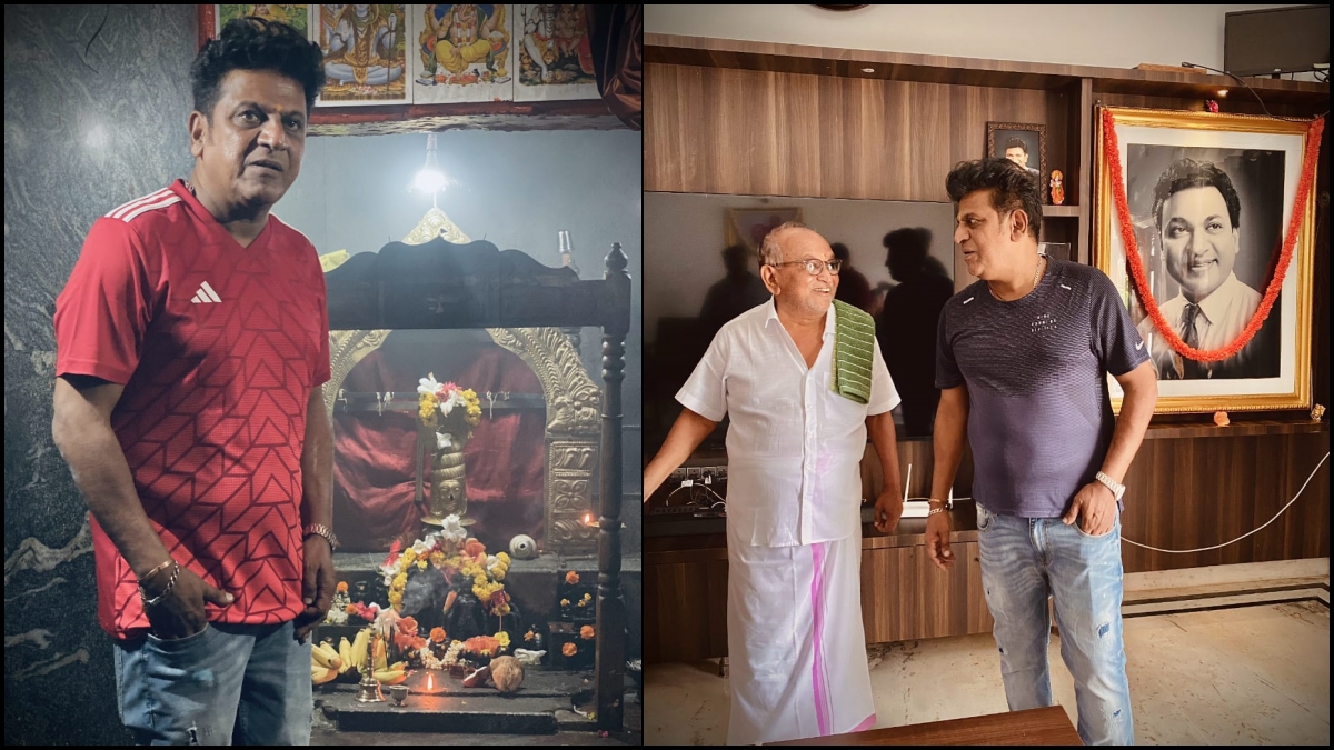 Shiva Rajkumar and Geetha visit Dr. Rajkumar's Gajanuru house