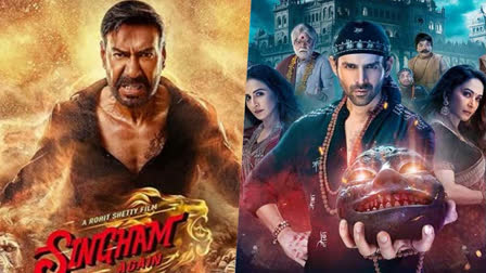 Singham Again Vs Bhool Bhulaiyaa 3 Box Office Collection Day 1