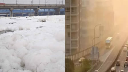 Amid rising pollution in Delhi, a drone video has revealed a disturbing view of the Yamuna River, covered in widespread foam