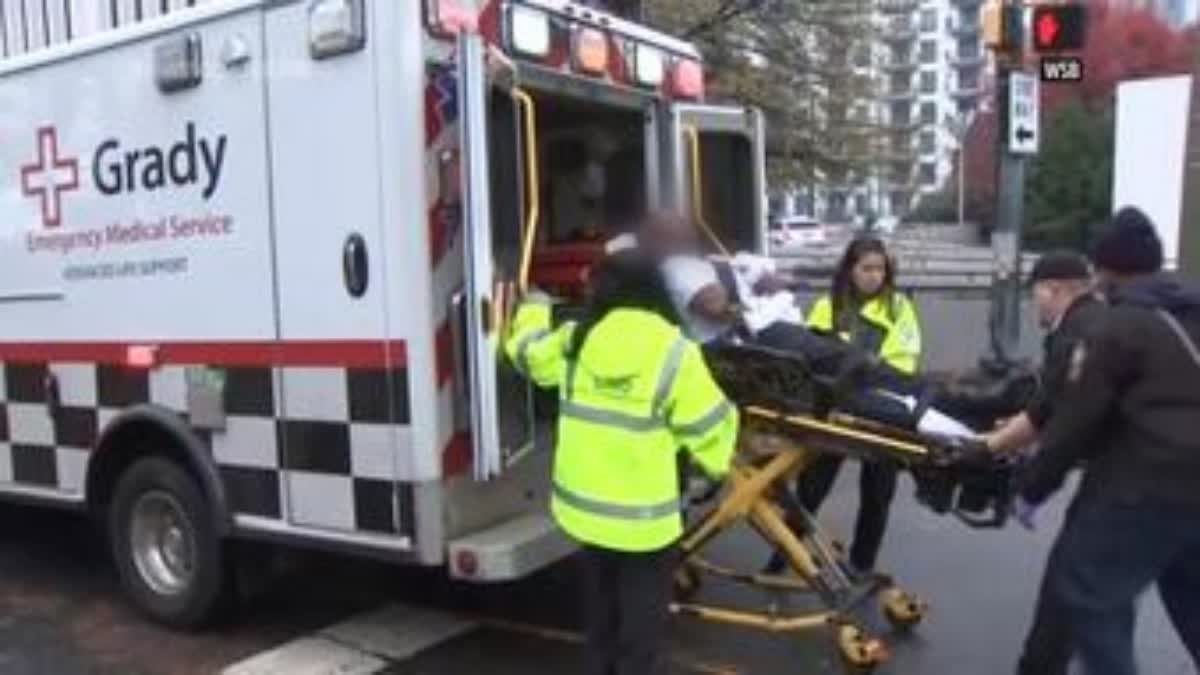 The protester set himself on fire in Atlanta