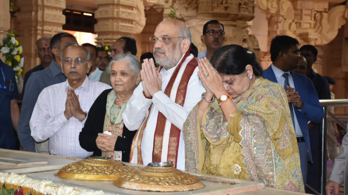 Ahead of counting day, Amit Shah offers prayers at Somnath Temple