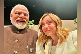 Italian Prime Minister Giorgia Meloni posted a selfie with Prime Minister Narendra Modi taken during their meeting on the sidelines of the ongoing 28th Conference of the Parties (COP28) in Dubai on Friday.
