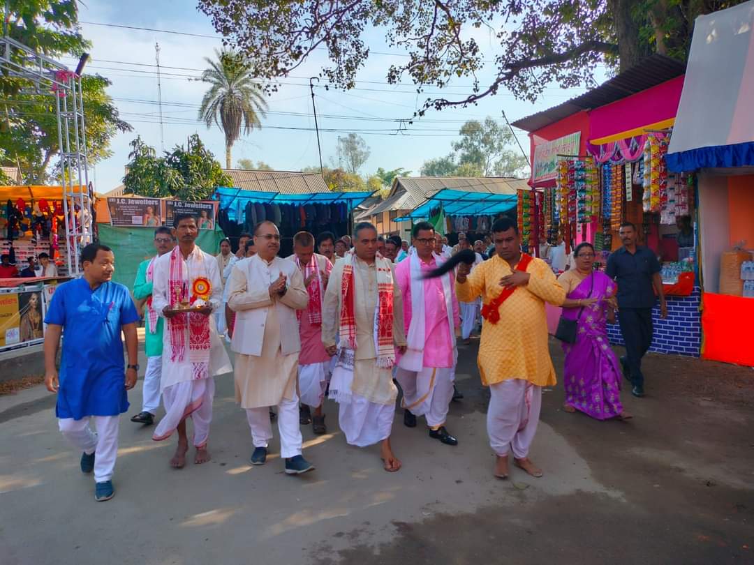 Satradhikar Janardan Dev Goswami takes part in Religious meeting at mangaldoi