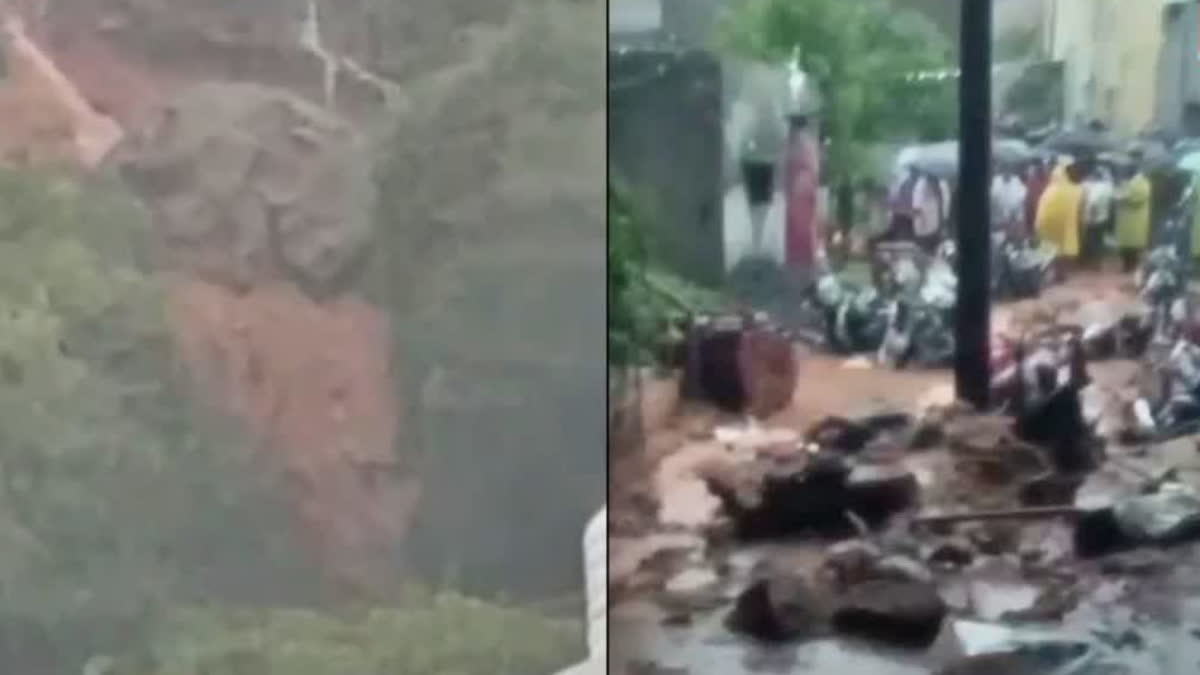 CYCLONE FENGAL  തിരുവണ്ണാമലയിൽ ഉരുൾപൊട്ടൽ  SEVEN FEARED TRAPPED IN LANDSLIDE  LANDSLIDE IN TIRUVANNAMALAI