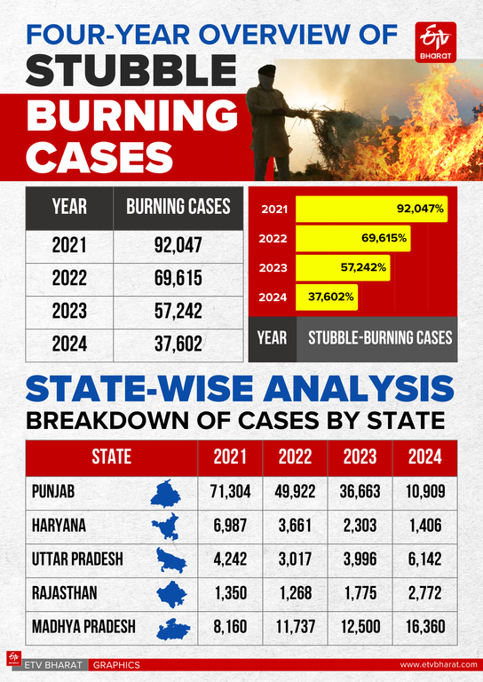 ICAR Findings Show 34% Decline In Stubble Burning In 2024; Expert Claims Punjab Data Inflated