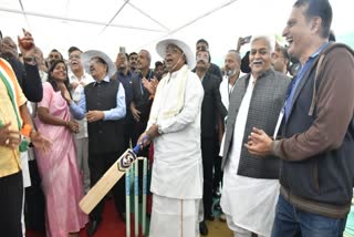 CM Siddaramaiah perform bhoomi pooja of international cricket stadium In Tumakuru