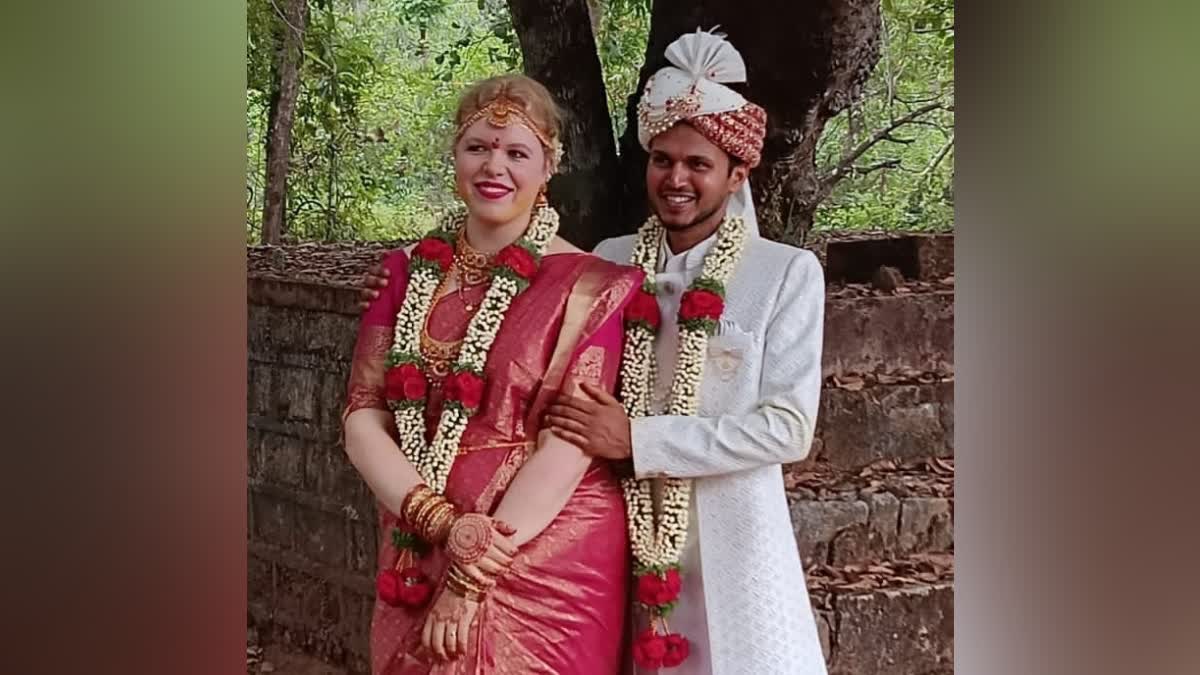 Etv Bharatkundapur-young-man-married-with-german-girl-in-udupi