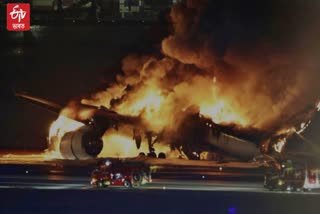 Planes collide and catch fire at Tokyo Haneda airport