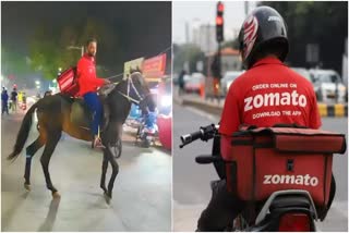 Zomato Boy Delivers Food on Horse