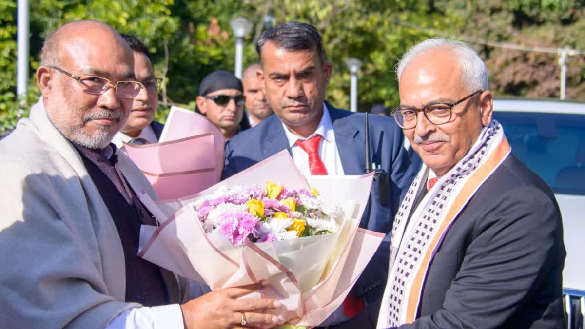 cm biren singh welcomes Ajay Kumar Bhalla