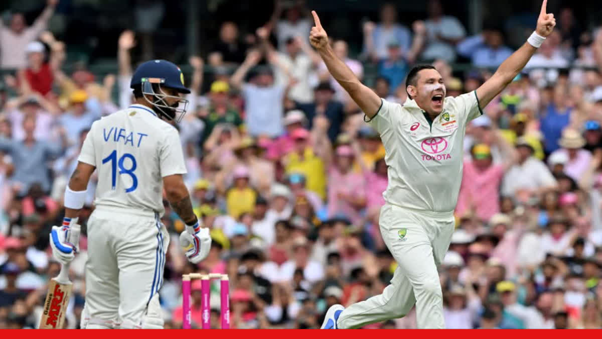 In Sydney Test, India scored 185 runs in the first innings, Australia's score till the first day's play