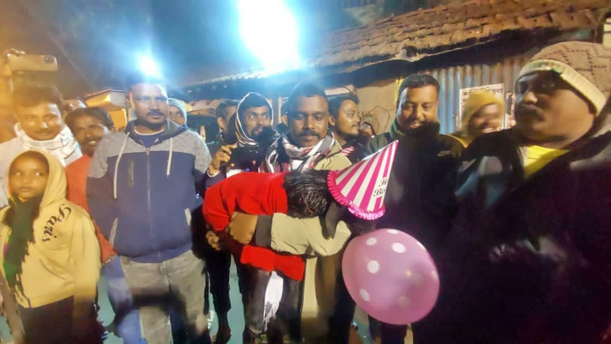 A fisherman in Chunchura hosted a lavish birthday celebration for his pet goat Raja, complete with cake, decorations, and a feast for 100 guests.