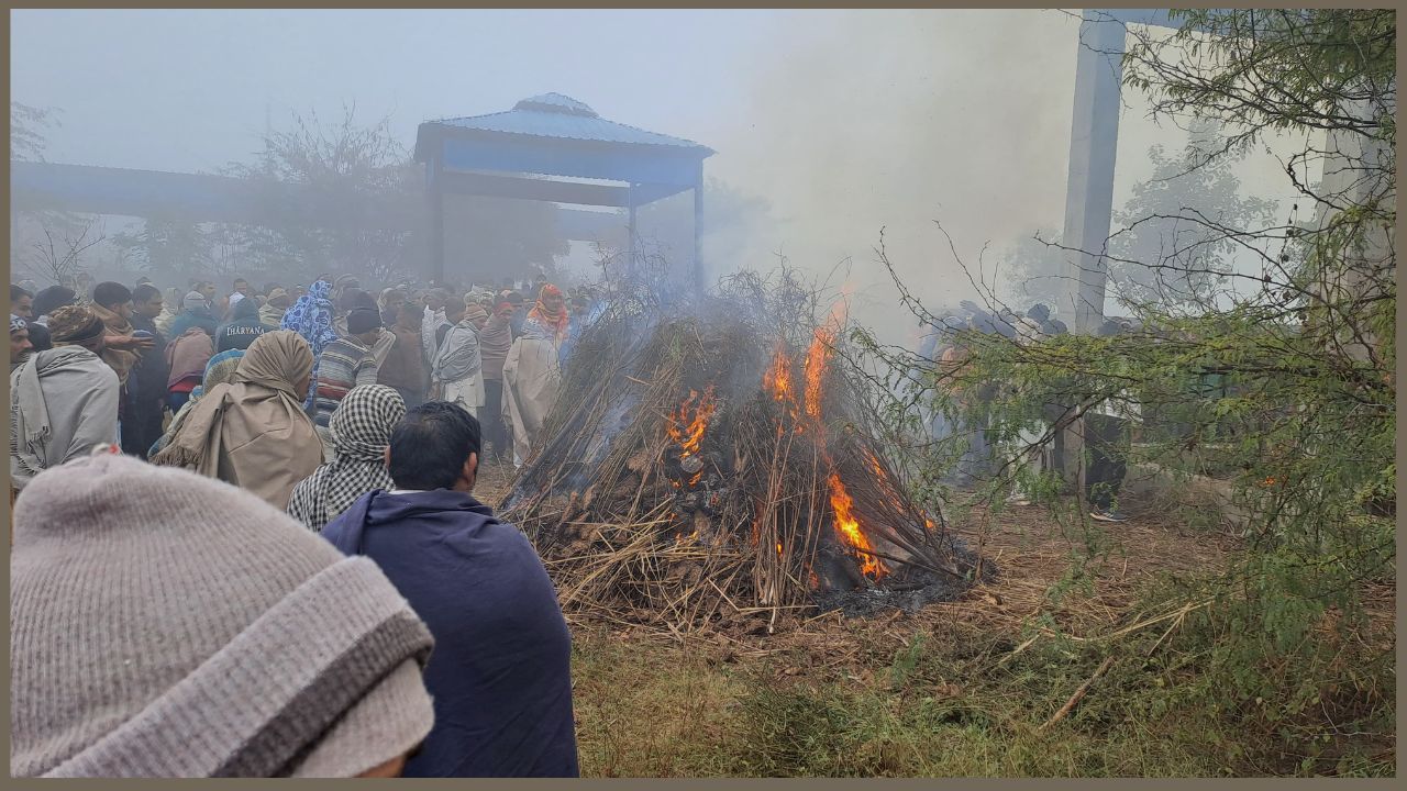 Funeral of four friends in Rewari