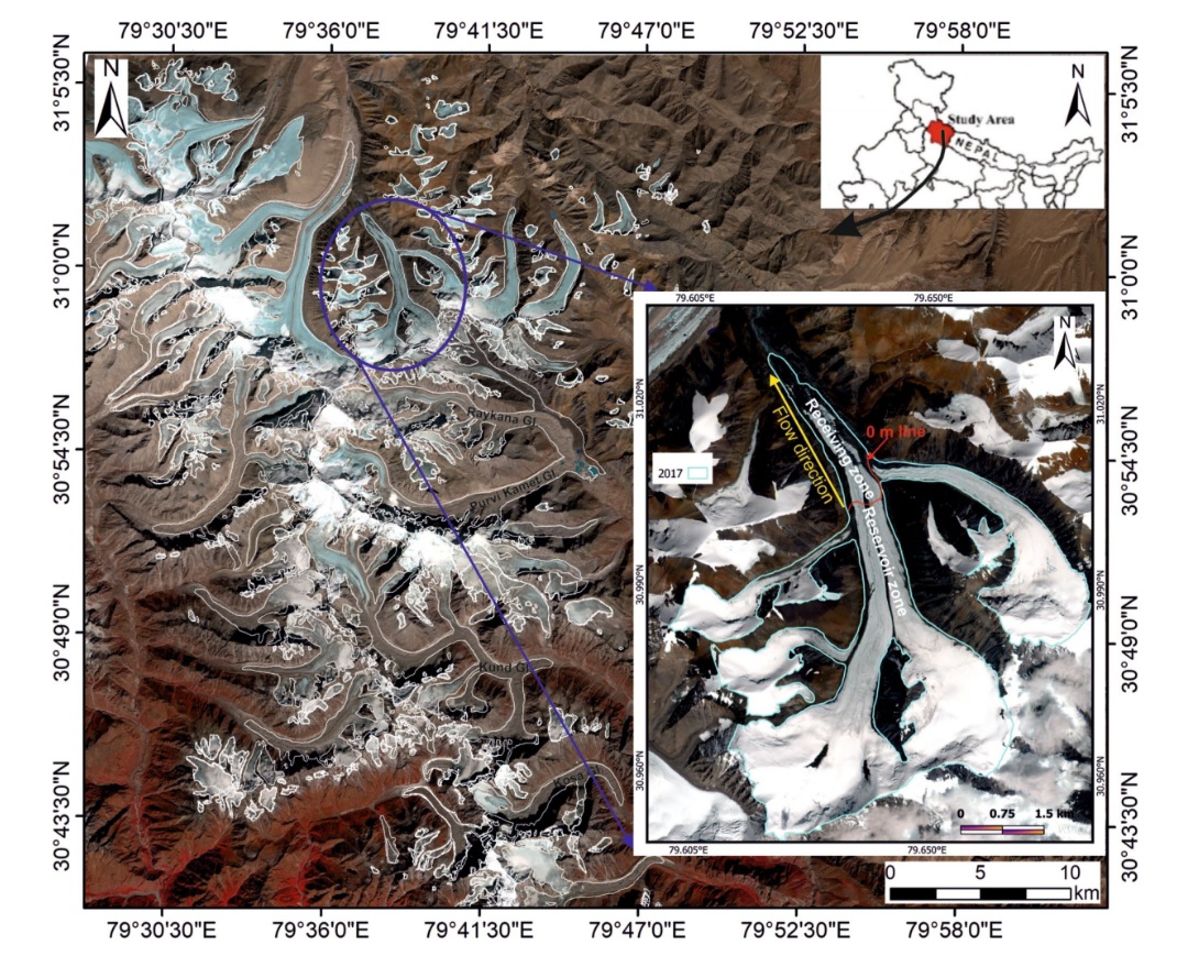 Uttarakhand glacier size increased