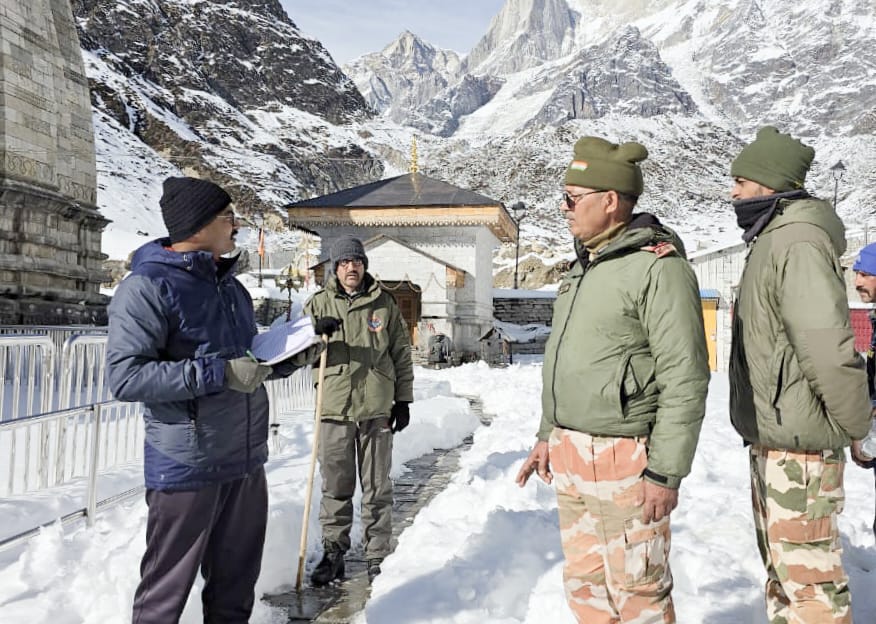 snowfall in kedarnath