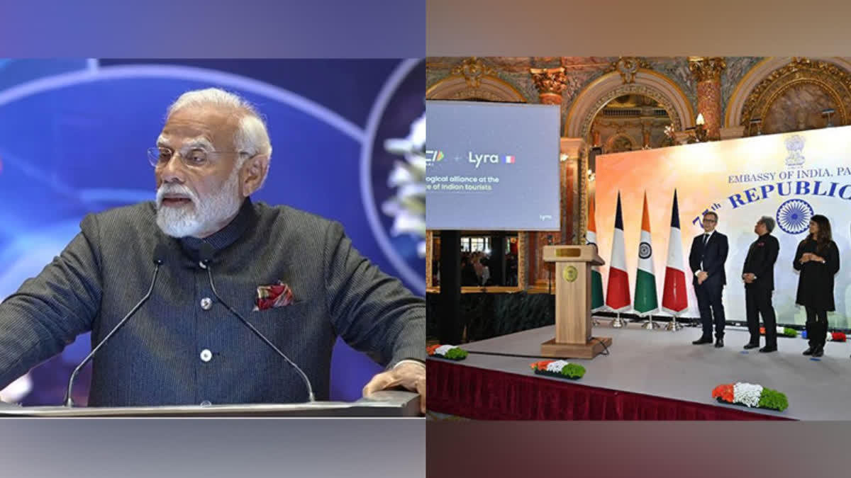Prime Minister Modi lauds the launch of UPI going global at Eiffel Tower, Paris
