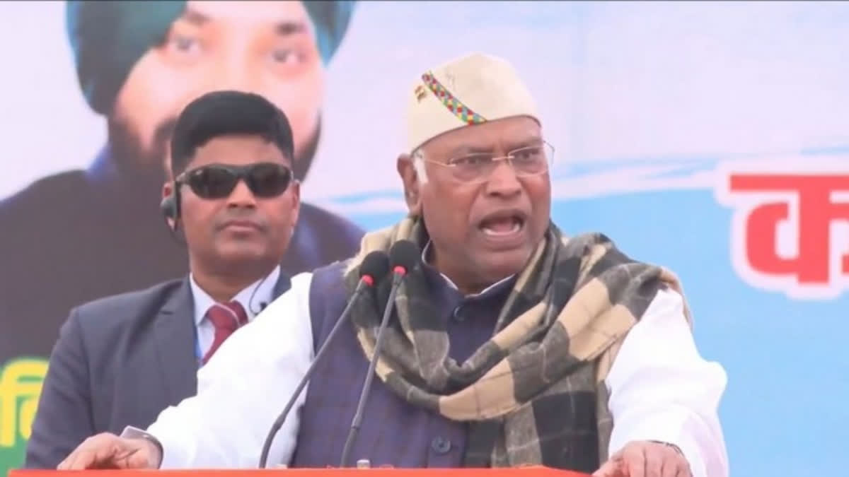 Congress president Mallikarjun Kharge here on Saturday said Rahul Gandhi is taking out Bharat Jodo Nyay Yatra under adverse conditions to save the country's democracy and constitution and if this struggle fails people will suffer under the Modi government.