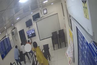 हिललाईन पोलीस स्टेशनमधील गोळीबाराचे दृष्य
