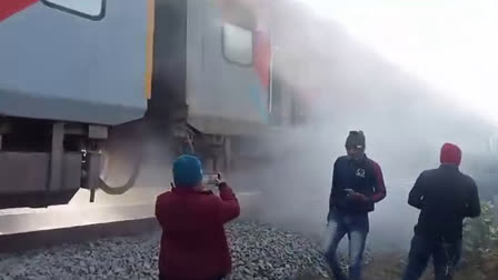 Fire in Running Train