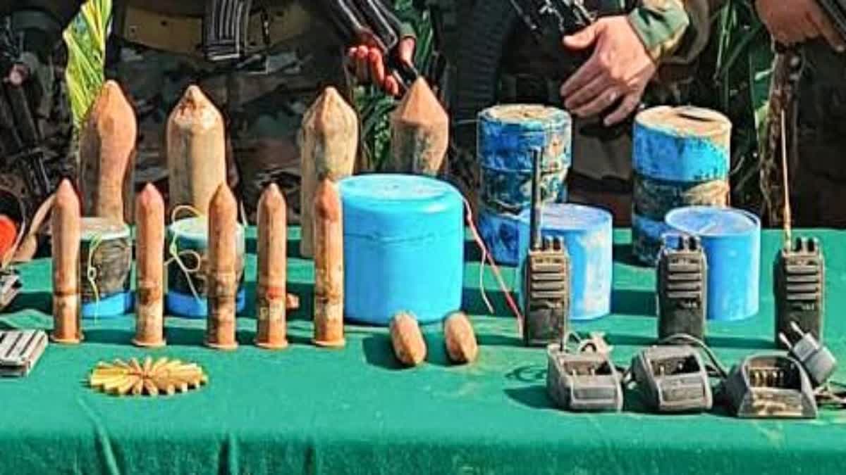 Security forces recover weapons