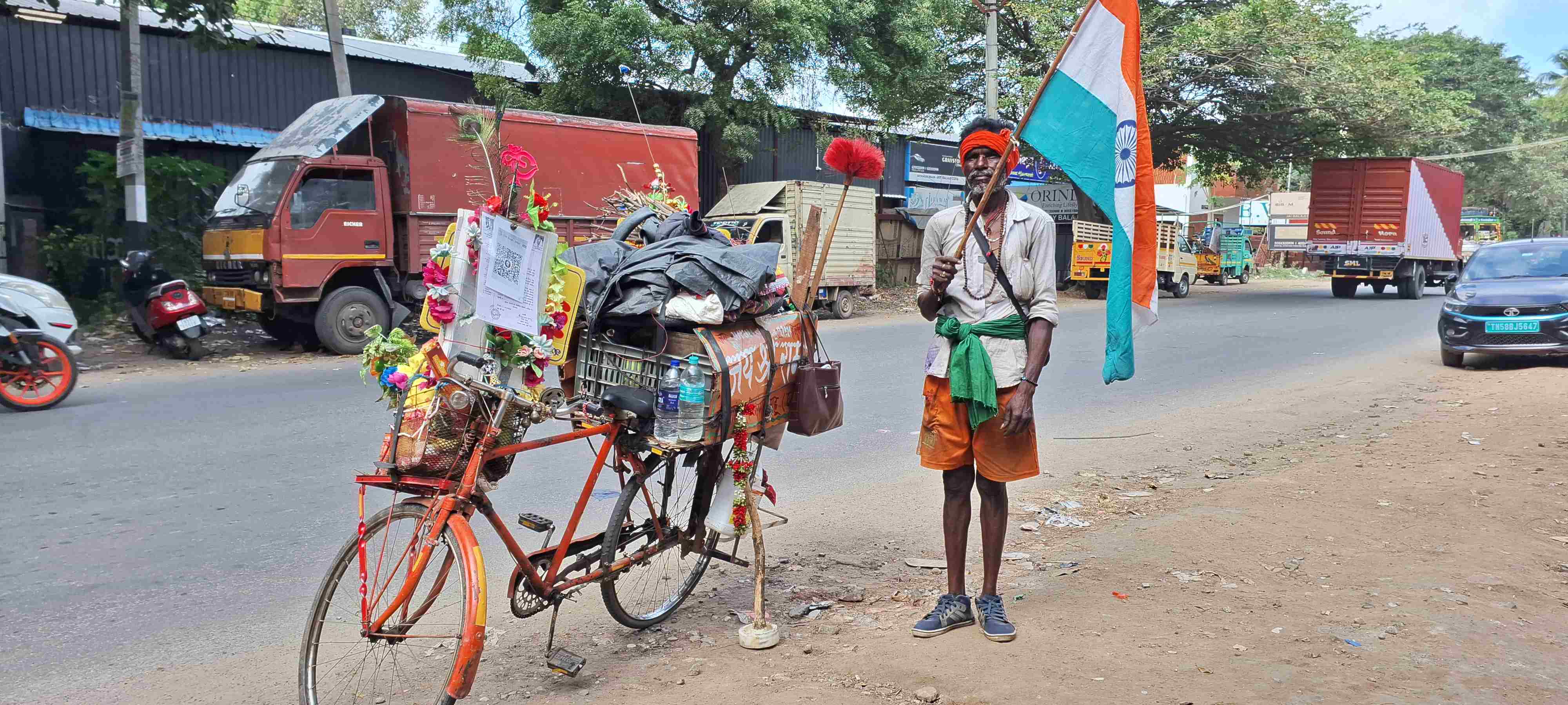 Labourer who aims to unite people through cycle pilgrimage