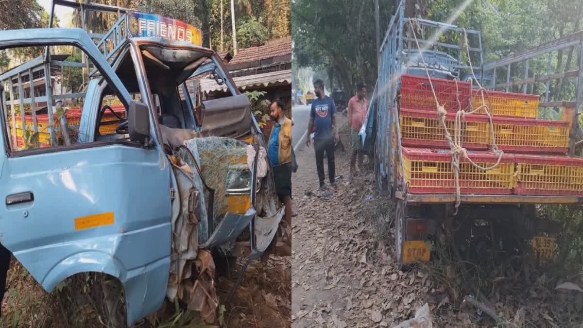 Pickup van crashes into tree  chathamangalam accident  പിക്കപ്പ് വാൻ മരത്തിൽ ഇടിച്ച് മരണം  നിയന്ത്രണം വിട്ട് പിക്കപ്പ് വാൻ