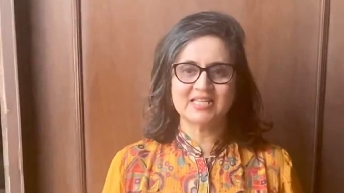 Sagarika Ghosh. (Screen grab from the video available on X handle @sagarikaghose)