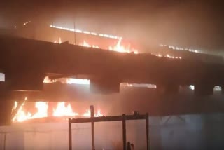 Telangana Fire  തീപിടിത്തം  പുകക്കുഴൽ  Fire breaks out in Haritha Kakatiya  Telangana Fire breaks out