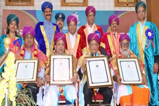 Mysore University Convocation  ಮೈಸೂರು ವಿವಿ ಘಟಿಕೋತ್ಸವ  ನಾಲ್ವರಿಗೆ ಗೌರವ ಡಾಕ್ಟರೇಟ್ ಪ್ರದಾನ  Former CM SM Krishna  Javagal Shrinath