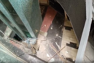 At least two people were killed after a ceiling grill fell from the roof of a shopping mall in Greater Noida West, police said on Sunday.